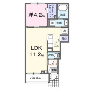 1LDK 間取り図