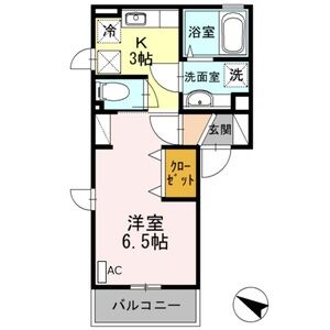 1K 間取り図