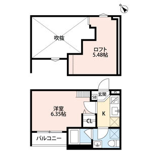 1K 間取り図