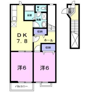 2DK 間取り図