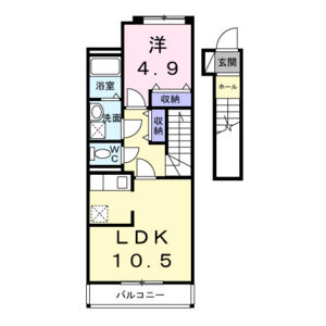 1LDK 間取り図