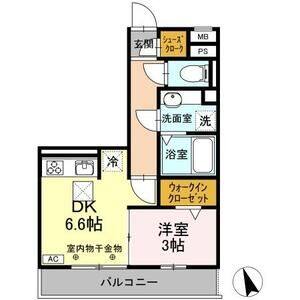 1DK 間取り図