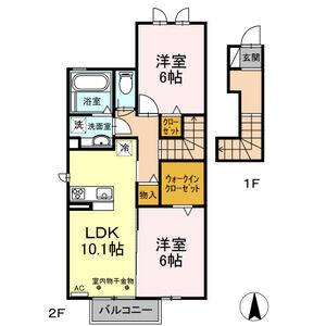 2LDK 間取り図