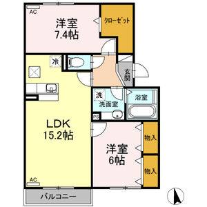 2LDK 間取り図