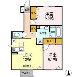 2LDK 間取り図