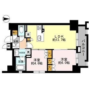 2LDK 間取り図