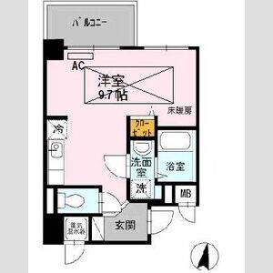 ワンルーム 間取り図