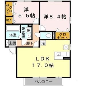 2LDK 間取り図