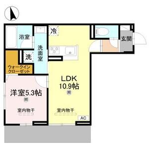 1LDK 間取り図