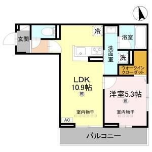 1LDK 間取り図