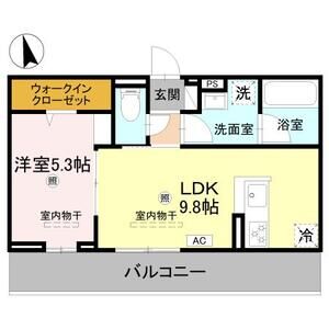 1LDK 間取り図