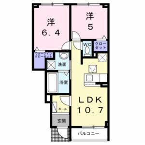 2LDK 間取り図