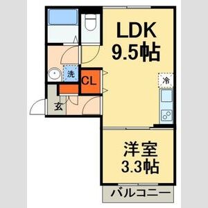 1LDK 間取り図