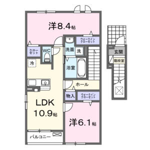 2LDK 間取り図