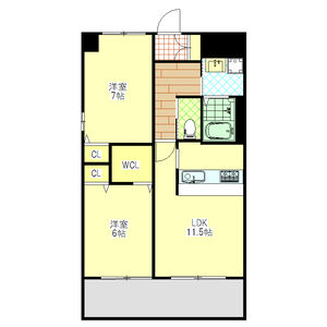 2LDK 間取り図
