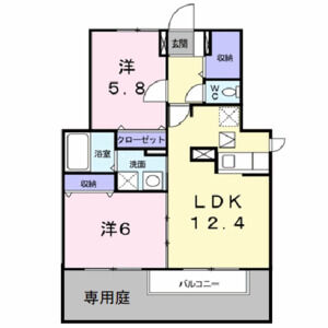 2LDK 間取り図