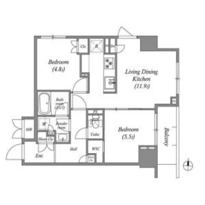 2LDK 間取り図