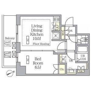 1LDK 間取り図