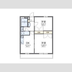 2DK 間取り図