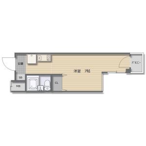 1K 間取り図