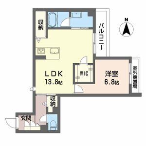 1LDK 間取り図
