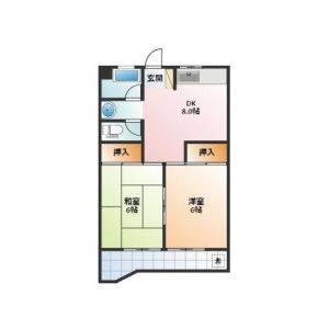 2DK 間取り図
