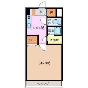 1K 間取り図