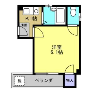 1K 間取り図
