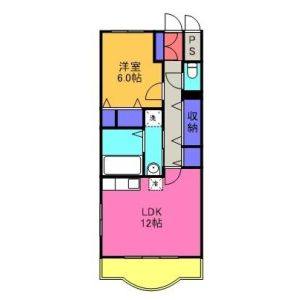 1LDK 間取り図