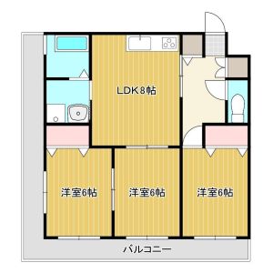 3LDK 間取り図
