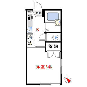 1K 間取り図