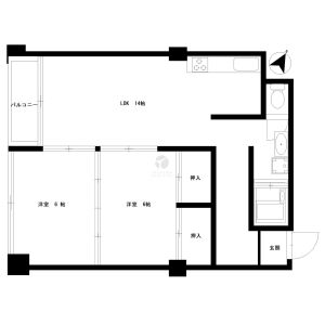 2LDK 間取り図