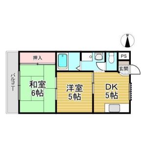 2DK 間取り図