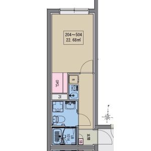 1K 間取り図