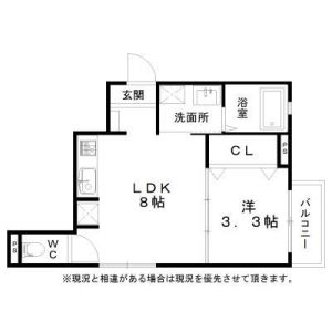 1LDK 間取り図