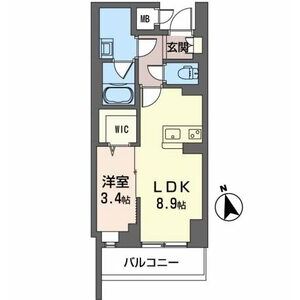1LDK 間取り図
