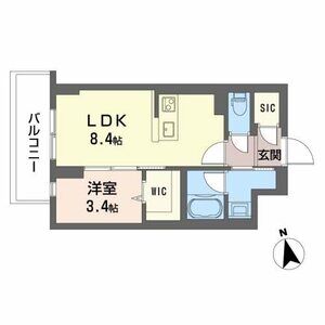 1LDK 間取り図