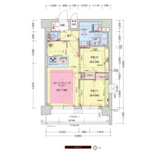 2LDK 間取り図