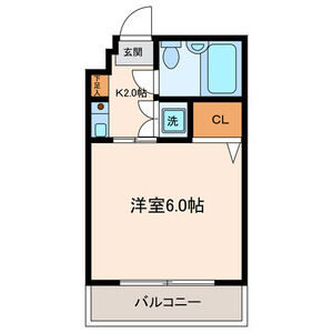 1K 間取り図