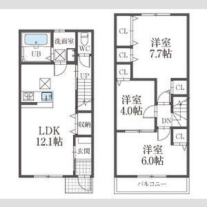 3LDK 間取り図