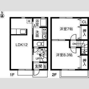 2LDK 間取り図