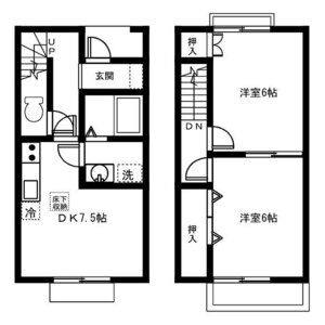 2DK 間取り図