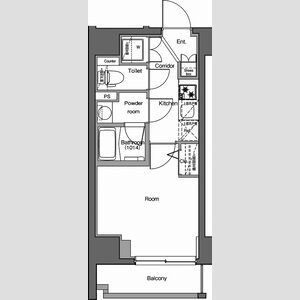 1K 間取り図