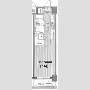 1K 間取り図