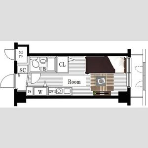 ワンルーム 間取り図