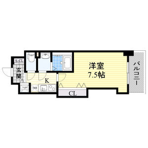 1K 間取り図