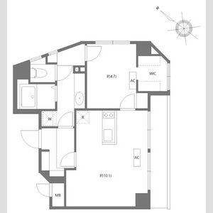 1LDK 間取り図