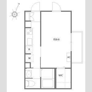 1K 間取り図