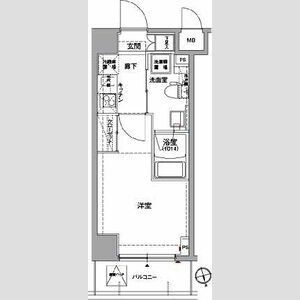 1K 間取り図