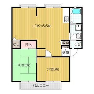 2LDK 間取り図